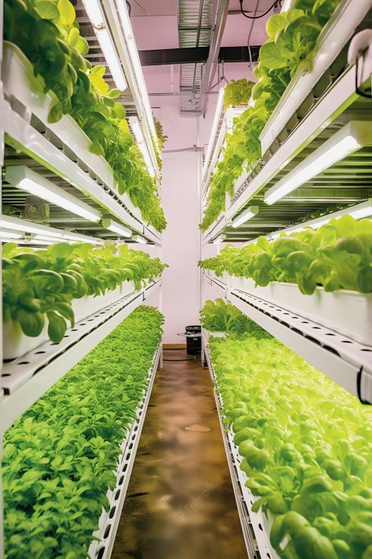 Agricultura vertical con ductos textiles
